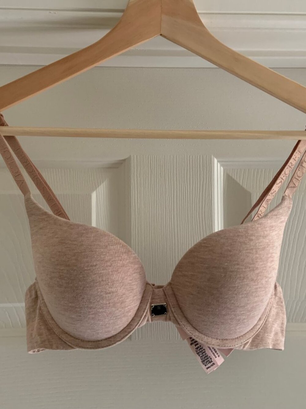 Victoria's Secret The T-Shirt Perfect Shape Cotton Logo Hardware Push-Up Bra